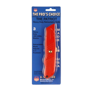 Heavy Duty Retractable Utility Knife w/ 3 Blades