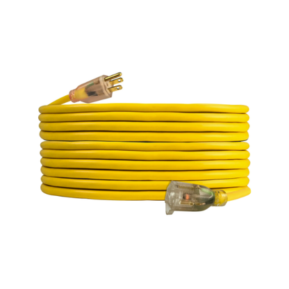 Voltec 12/3 Yellow Extension Cord w/Lighted End
