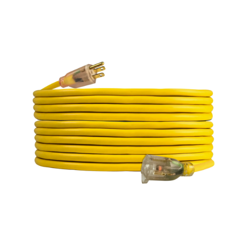 Voltec 12/3 Yellow Extension Cord w/Lighted End