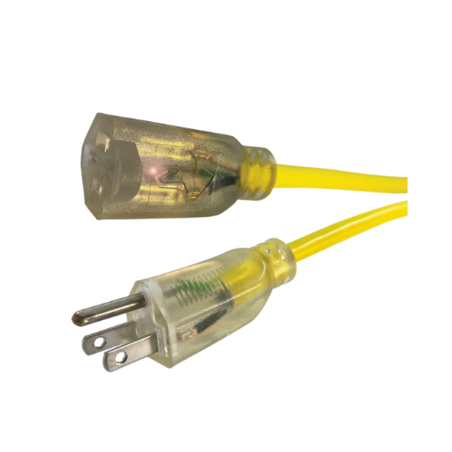 Voltec 12/3 Yellow Extension Cord w/Lighted End