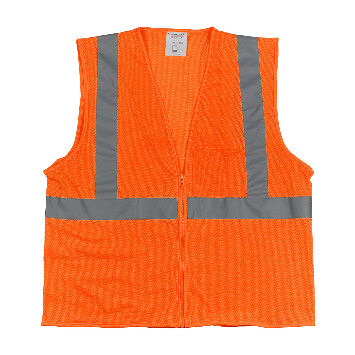 Safety Vest w/Zipper Closure