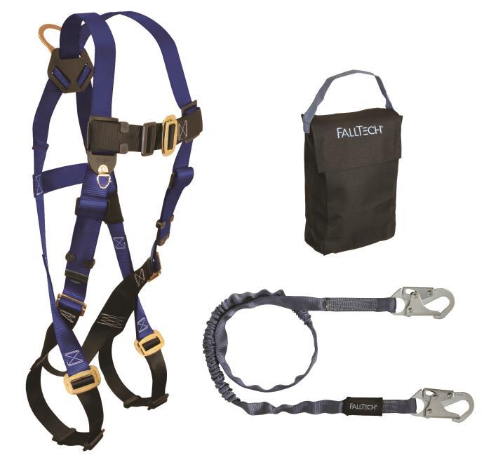 Falltech Fall Protection Kit - 7015 Harness, 8259 Lanyard & 5005P Gear ...