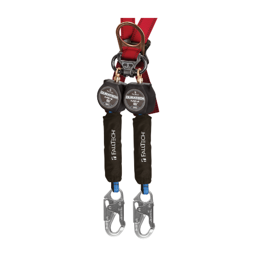 Falltech Duratech 6ft Twin Leg Mini Srd w/Carabiner & Snap Hook