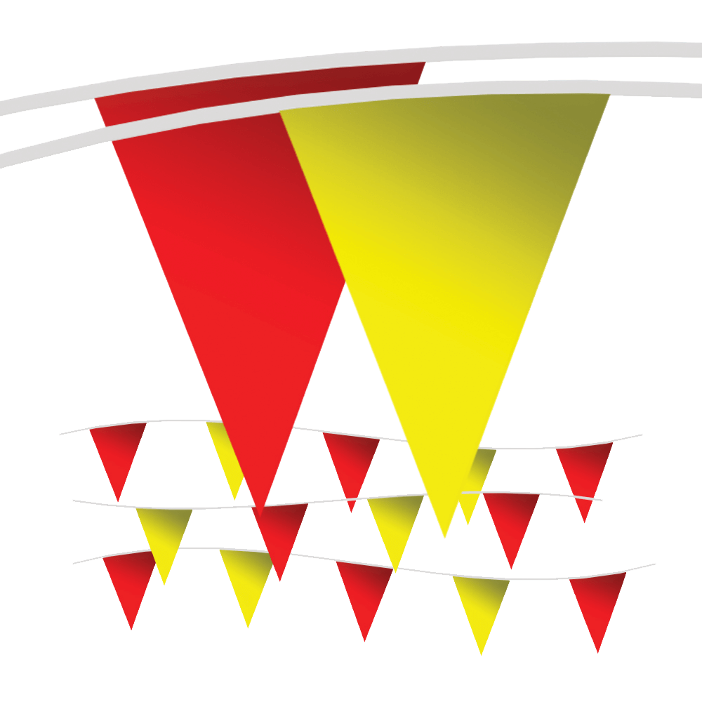 Warning Line Pennant Flags